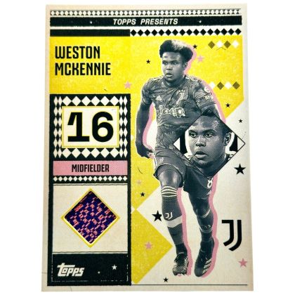 Weston Mckennie 2024-25 Topps Juventus Team Set - Vintage Lady Match Worn Relic #LW-WM