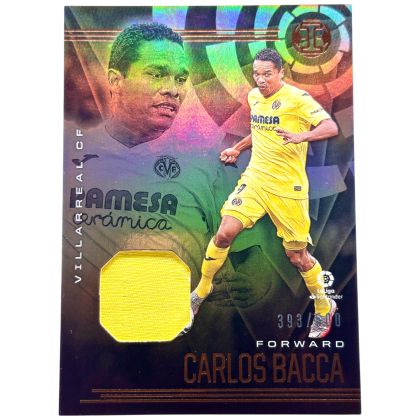 Carlos Bacca 2020-21 Panini Chronicles Soccer - Illusions Player Worn RELIC 393/500 #1 Villarreal