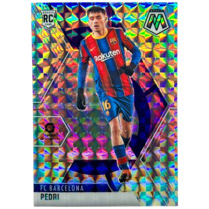 Pedri 2020-21 Panini Mosaic La Liga Soccer - Silver Mosaic Prizm Rookie RC #60 FC Barcelona