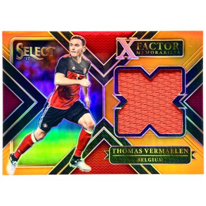 Thomas Vermaelen 2017-18 Panini Select Soccer - X Factor Player Worn RELIC 29/75 #XF-TV Belgia