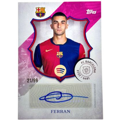 Ferran Torres 2024-25 Topps FC Barcelona 125 Years - AUTO Pink 21/99 LA-FT