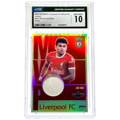 Luis Diaz 2023-24 Daka Livepool Holocene - Jersey Patch 25/50 CGC 10