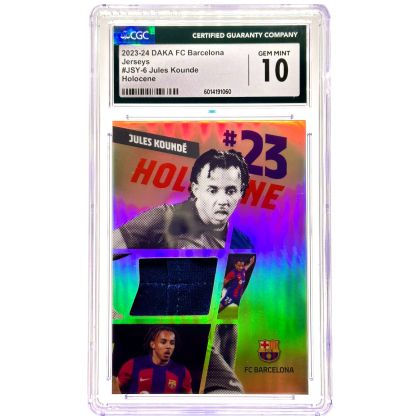 Jules Kounde 2023-24 Daka FC Barcelona Holocene - Game used RELIC 40/65 #JSY-6 CGC 10