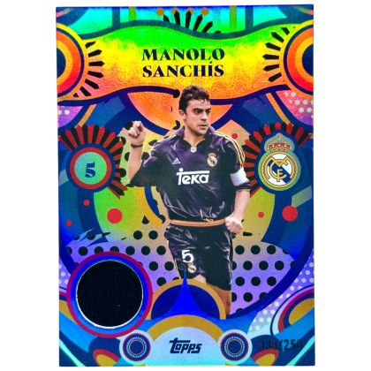 Manolo Sanchis 2024-25 Topps Real Madrid Team Set - Flamenco Flare Match Worn RELIC 035/250