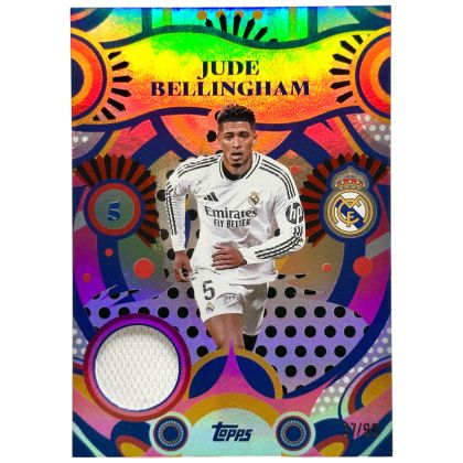 Jude Bellingham 2024-25 Topps Real Madrid Team Set - Flamenco Flare Player Worn RELIC 37/99