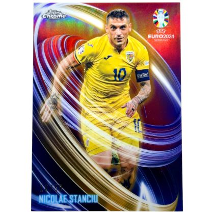 Nicolae Stanciu 2024 Topps Chrome UEFA Euro- Neon Nations GOLD 16/50 #NN-10 Romania