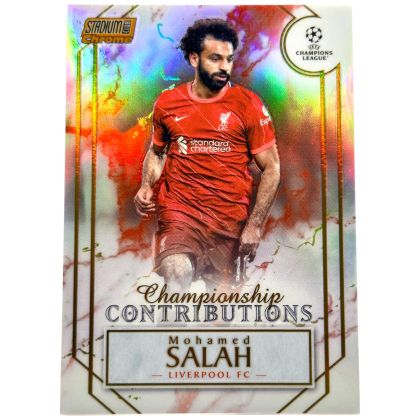 Mohamed Salah 2021-22 Topps Stadium Club Chrome - Championship Contributions GOLD 46/50 #CC-MS Liverpool FC