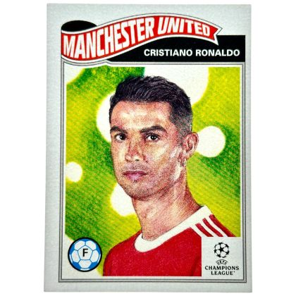 Cristiano Ronaldo 2021 Topps UCL Living Set #374 Manchester United