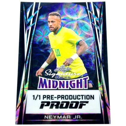 Neymar Jr. 2025 Leaf Signature Series - Midnight Kaleidoscope 1/1 Pre-Production Proof Brazilia
