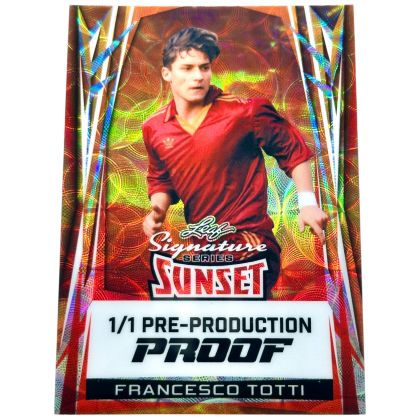 Francesco Totti 2025 Leaf Signature Series - Sunset Kaleidoscope 1/1 Pre-Production Proof AS Roma