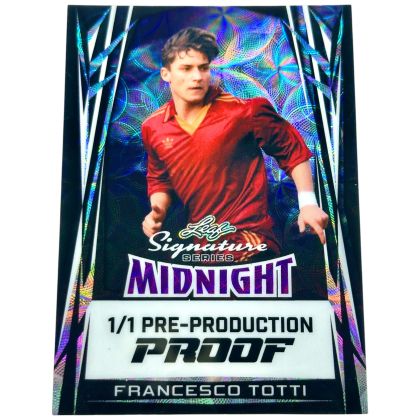 Francesco Totti 2025 Leaf Signature Series - Midnight Kaleidoscope 1/1 Pre-Production Proof AS Roma