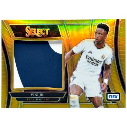 Vini Jr 2023-24 Panini Select Fifa - Jumbo Swatch GOLD PRIZM PATCH 03/10 #JS-VJ Real Madrid