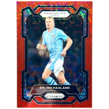 Erling Haaland 2023-24 Panini Prizm Premier League - Breakaway Prizms RED DISCO 41/49 #3 Manchester City