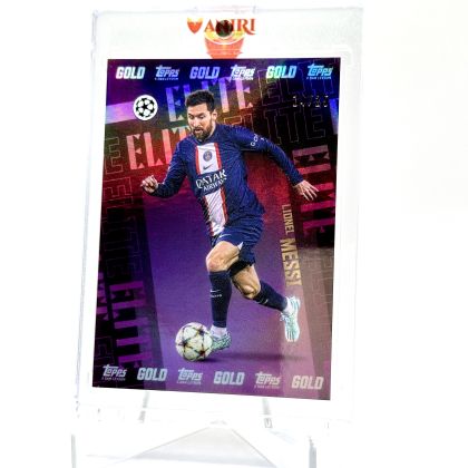 Lionel Messi 2022-23 Topps Gold UCL x Dan Leydon - PURPLE 14/25 PSG