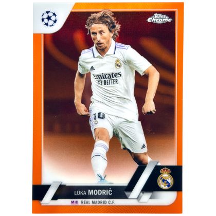 Luka Modric 2022-23 Topps Chrome UEFA -ORANGE Refractor 15/25 #62 Real Madrid