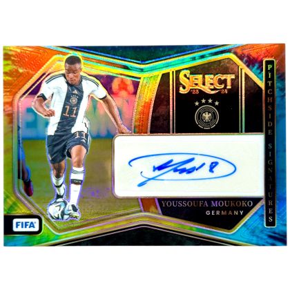 Youssoufa Moukoko 2023-24 Panini Select Fifa - Tie-Dye Signatures AUTO 03/25 #PS-YM Germany