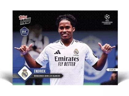 Endrick 2024-25 Topps Now - Wonderkid Joins Real Madrid RC #142