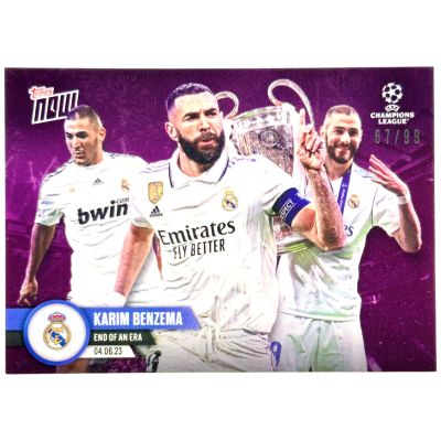 Karim Benzema 2023 Topps Now - End of an Era PURPLE 67/99 #116 Real Madrid