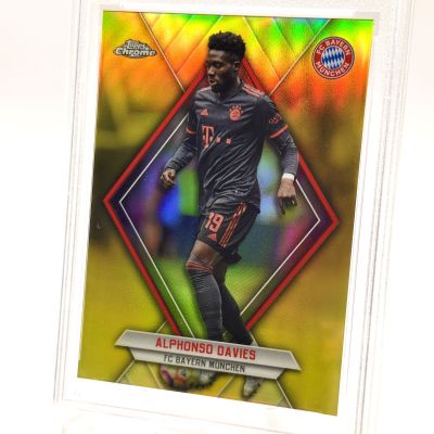 Alphonso Davies 2022-23 Topps Chrome Bayern Munchen - GOLD 02/20 #BAY-AD PSA 9 