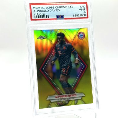Alphonso Davies 2022-23 Topps Chrome Bayern Munchen - GOLD 02/20 #BAY-AD PSA 9 