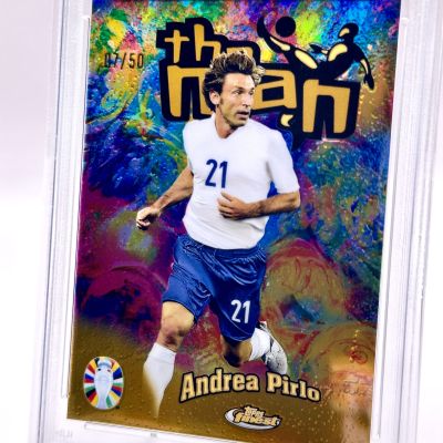 Andrea Pirlo 2023-24 Topps Finest Road to Euro - The Man GOLD 07/50 #TM-AP Italy PSA 10