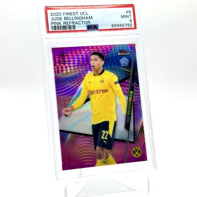 Jude Belingham 2020-21 Topps Finest UCL PINK REFRACTOR Rookie RC #6 078/125 PSA 9 Borussia Dortmund