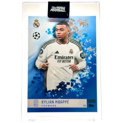 Kylian Mbappe 2024-25 Topps Total Football - Blue SP 15/50 #35 Real Madrid