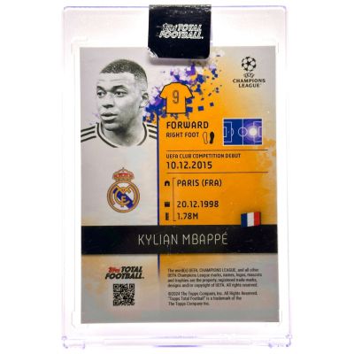Kylian Mbappe 2024-25 Topps Total Football - Blue SP 15/50 #35 Real Madrid