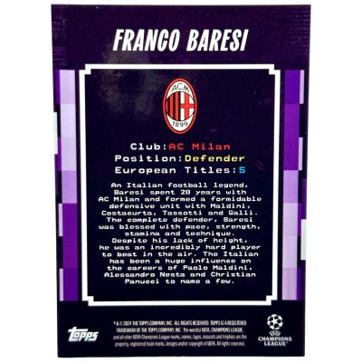 Franco Baresi 2024-25 Topps Decades - Pioneer 3/25 AC Milan