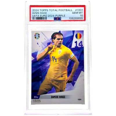 Ianis Hagi 2024 Total Fotball Uefa Euro 2024 - Purple 17/25 #1331 PSA 10 Romania