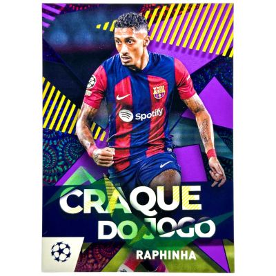 Raphinha 2023-24 Topps Chrome - Purple 11/15 #CJ-14 Craque do Jogo FC Barcelona