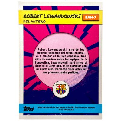 Robert Lewandowski 2022-23 Topps FC Barcelona Fan Set - Heroes 22/25 #BAH-7