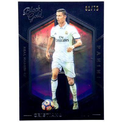 Cristiano Ronaldo 2016-17 Panini Black Gold Soccer - 31/75 #36 Real Madrid