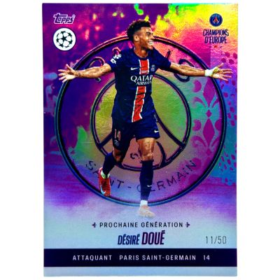 Desire Doue 2025 PSG Team Set Prochaine Generation Purple 11/50 PSG