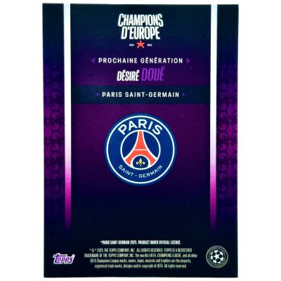 Desire Doue 2025 PSG Team Set Prochaine Generation Purple 11/50 PSG