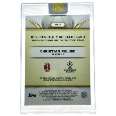 Christian Pulisic 2025 Topps Reverence Jumbo Relic 16/25 #RJR-CP AC Milan