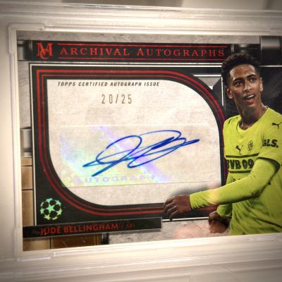 Jude Bellingham 2021-22 Topps Museum UCL - Archival AUTO Ruby #AA-JB 20/25 PSA 9 