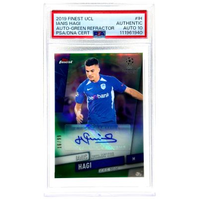 Ianis Hagi 2019-20 Topps FInest UCL AUTO #FA-IH 16/99 Genk PSA 10 POP1