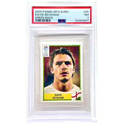 David Beckham 2000 Panini Uefa Euro #85 Green Back Anglia PSA 7