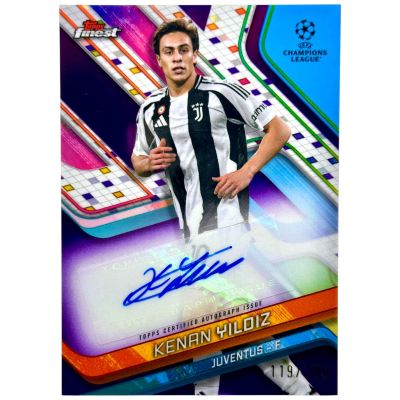 Kenan Yildiz 2024-25 Topps Finest #BA-KY 119/299 AUTO Juventus