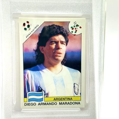 Maradona 1970-1990 Panini World Cup Story Sticker #224 AP 8.5