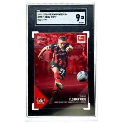 Florian Wirtz 2021-22 Topps Now Bundesliga - RED 57/99 #33 Bayern Leverkusen