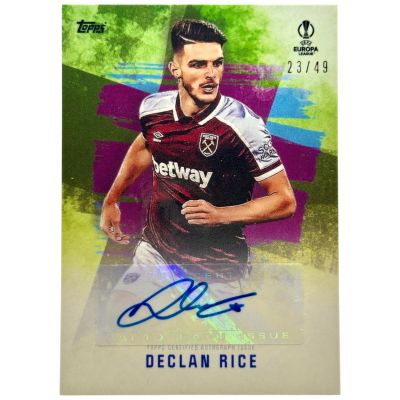 Declan Rice 2021-22 Topps Future Champions UEL - AUTO 23/49 Westham United