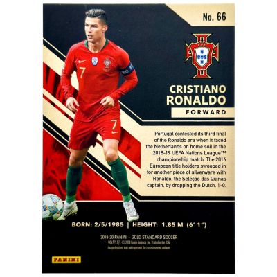 Cristiano Ronaldo 2019-20 Panini Gold Standard - AU 46/79 #66 Portugalia