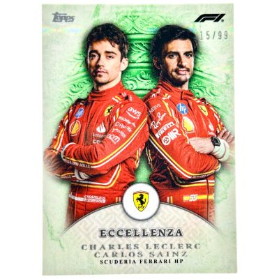 Charles Leclerc / Carlos Sainz 2024 Topps F1 Eccelenza - La Squadra Green 15/99 Ferrari