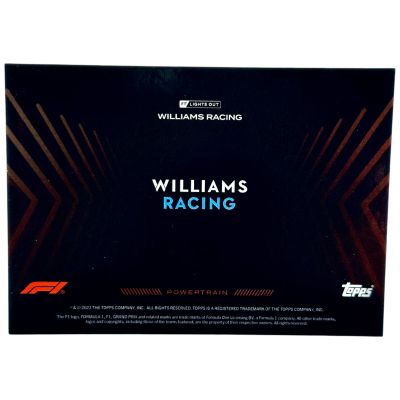 Williams Racing 2023 Topps F1 Lights Out Powertrain 25/75