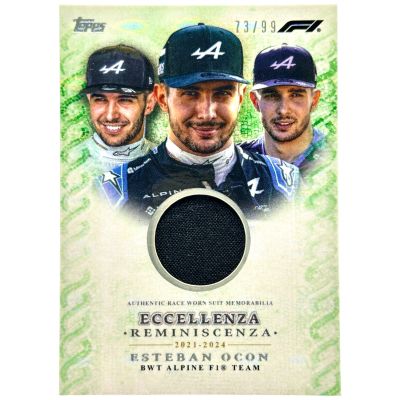 Esteban Ocon 2024 Topps Eccellenza Formula 1 - Reminiscenza Relic GREEN 73/99 Alpine
