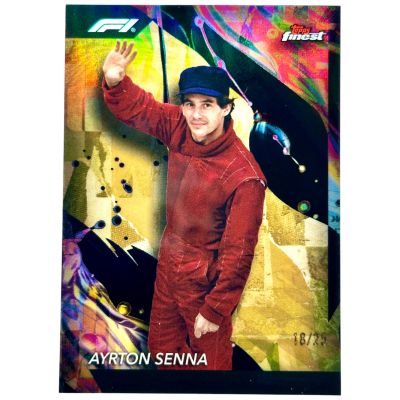 Ayrton Senna 2024 Topps Finest Formula 1 - Uncommon GOLD Refractor 18/25 #184 Mclaren