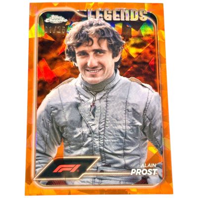 Alain Prost 2024 Topps Chrome Sapphire Formula 1 - Legends Orange Refractor 01/25 #190