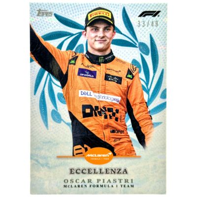 Oscar Piastri 2024 Topps Formula 1 Eccellenza - Triomfo BLUE 33/49 McLaren
